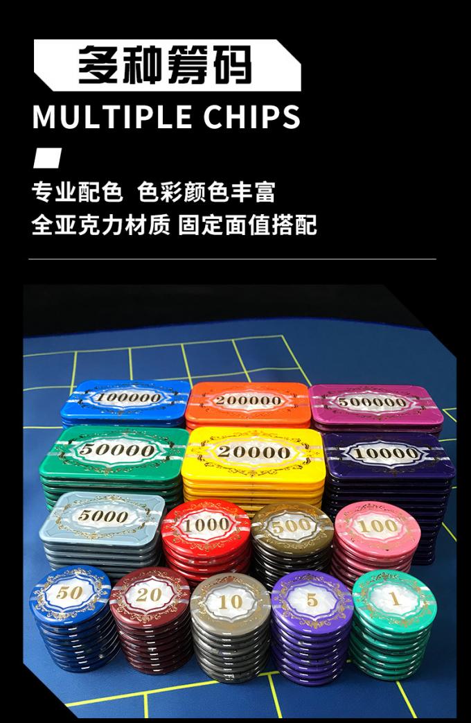UV防伪三层亚克力赌场筹码展示图4