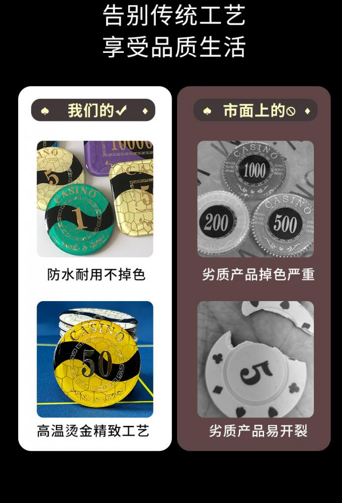 透明防伪水晶筹码细节展示