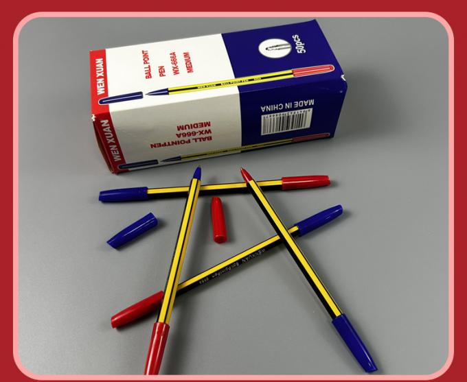 红蓝双色赌场记录笔批量展示