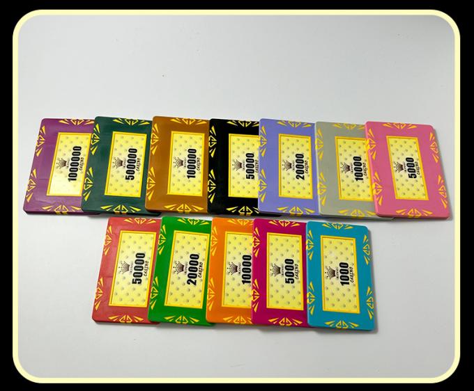 黏土钻石款赌场筹码批量展示