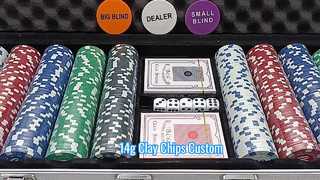 14g Premium Ept Fireplace Colorful Clay Poker Chip Set 200 Casino Chips Customized Logo Acrylic Box 