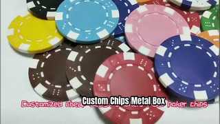 Custom Poker Chips with Logo ABS Casino Chips Set 100PCS with Metal Box for Distributors