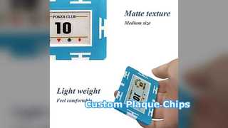 Custom Poker Chips Plaque Style High Denomination