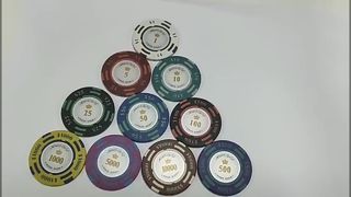 Pro Poker Chips 14g Clay Metal Core Vegas Design